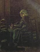 Vincent Van Gogh Peasant Woman at the Spinning Wheel (nn04) oil painting picture wholesale
